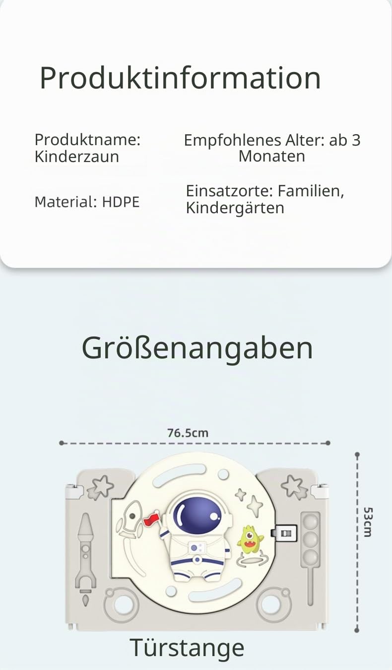 Magic ZC Laufstall Baby, Grosser Laufgitter Baby, Laufstall Faltbar für Drinnen Draussen, Kinderakti
