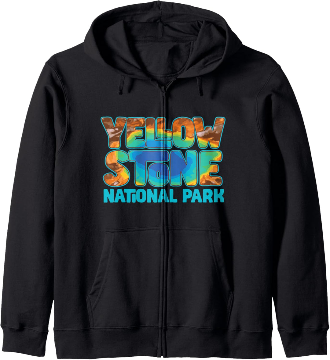 Yellowstone Grand Prismatic Hot Spring Retro Kapuzenjacke