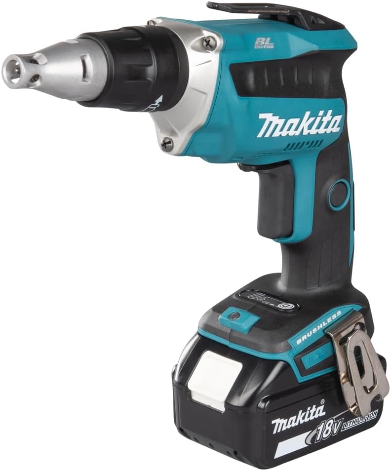 Makita 18V / 2,0 Ah, 2 Akku + Ladegerät im MAKPAC inkl. 199146-8 Magazinschrauben Vorsatz DFS452AJX2