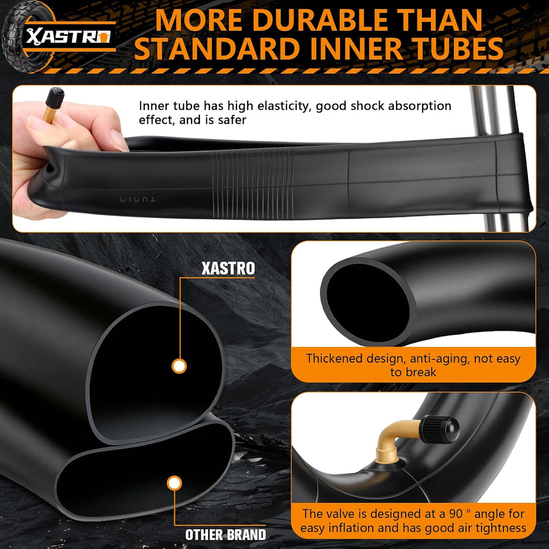 Xastro 2 PCS 255x80 Aussenreifen Reifen 2 PCS 10x2.5 Schlauch 80/65-6 E Scooter Reifen 255x80 Offroa