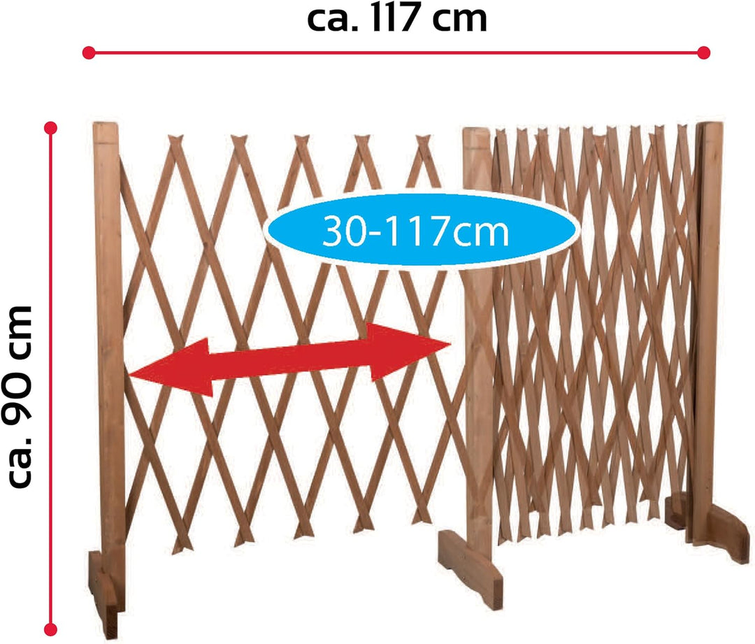 maxxpro Abspergitter Hund - Versenkbarer Hundegitter - Schutzgitter Ausziehbare Breite 30 bis 117 cm