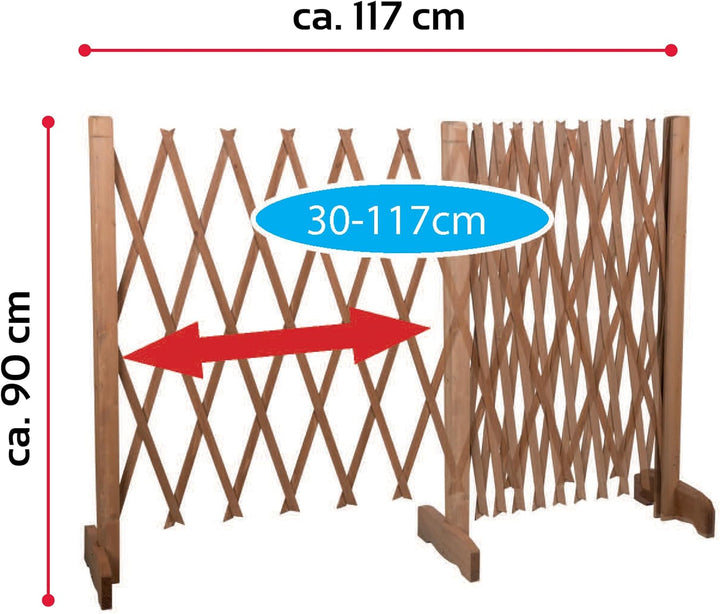 maxxpro Abspergitter Hund - Versenkbarer Hundegitter - Schutzgitter Ausziehbare Breite 30 bis 117 cm