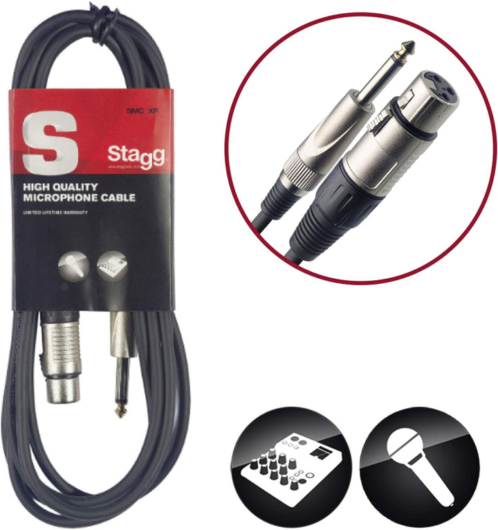 Behringer Ultravoice XM8500 Dynamisches Gesangsmikrofon mit Nierencharakteristik & Stagg SMC10XP Mik