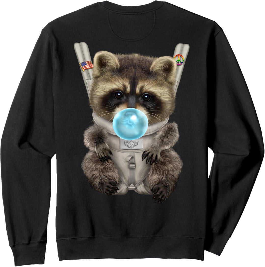 Waschbär mit Kaugummi in der Babytrage Sweatshirt