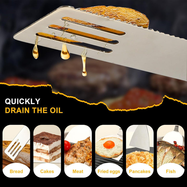 Gimars Grillspachtel Set 3 Stück Plancha Spachtel Plancha Zubehör mit Gross Grillwender Pizza Spacht