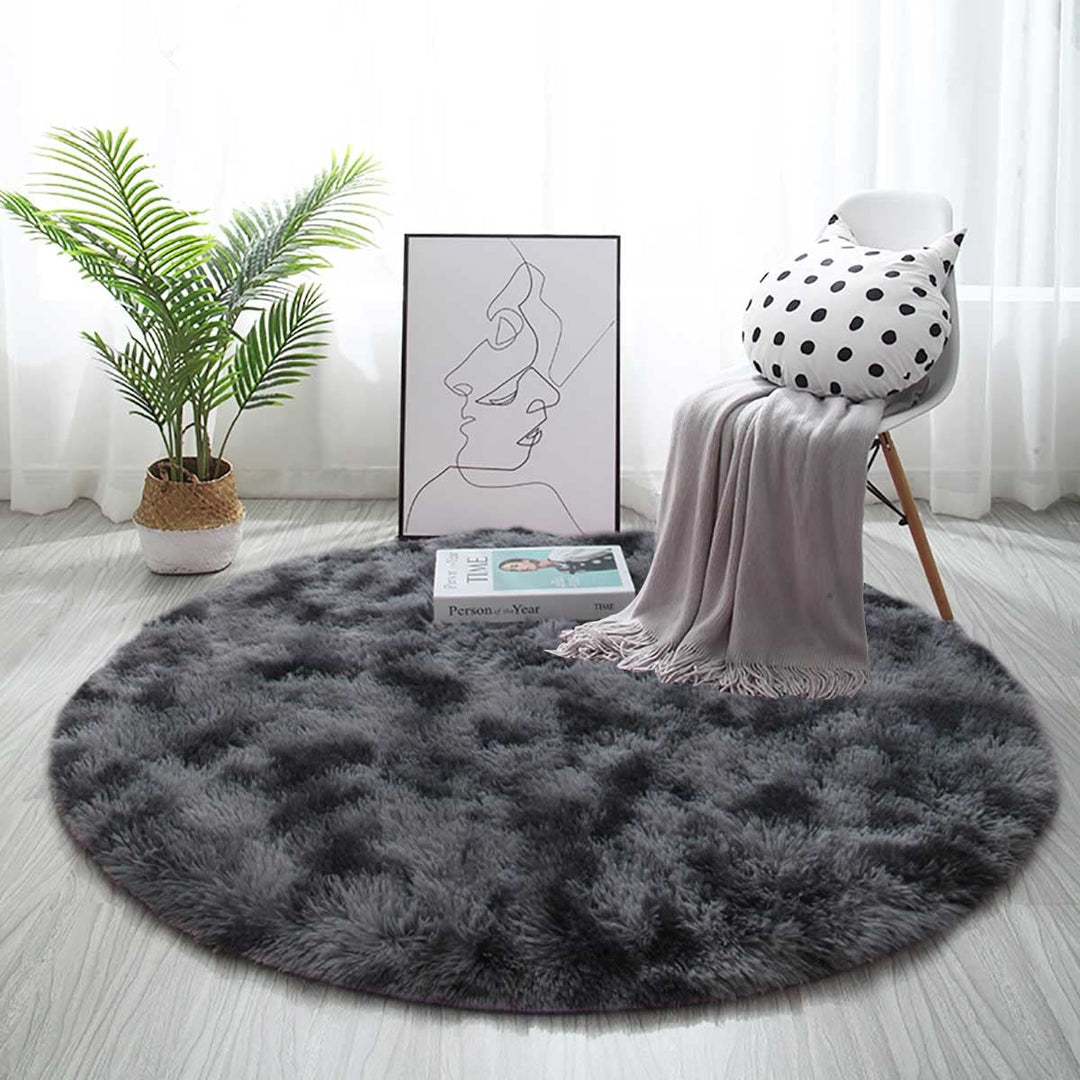 Teppich Rund Teppich Wohnzimmer Hochflor Teppiche Langflor Wohnzimmerteppich für Wohnzimmer Flauschi