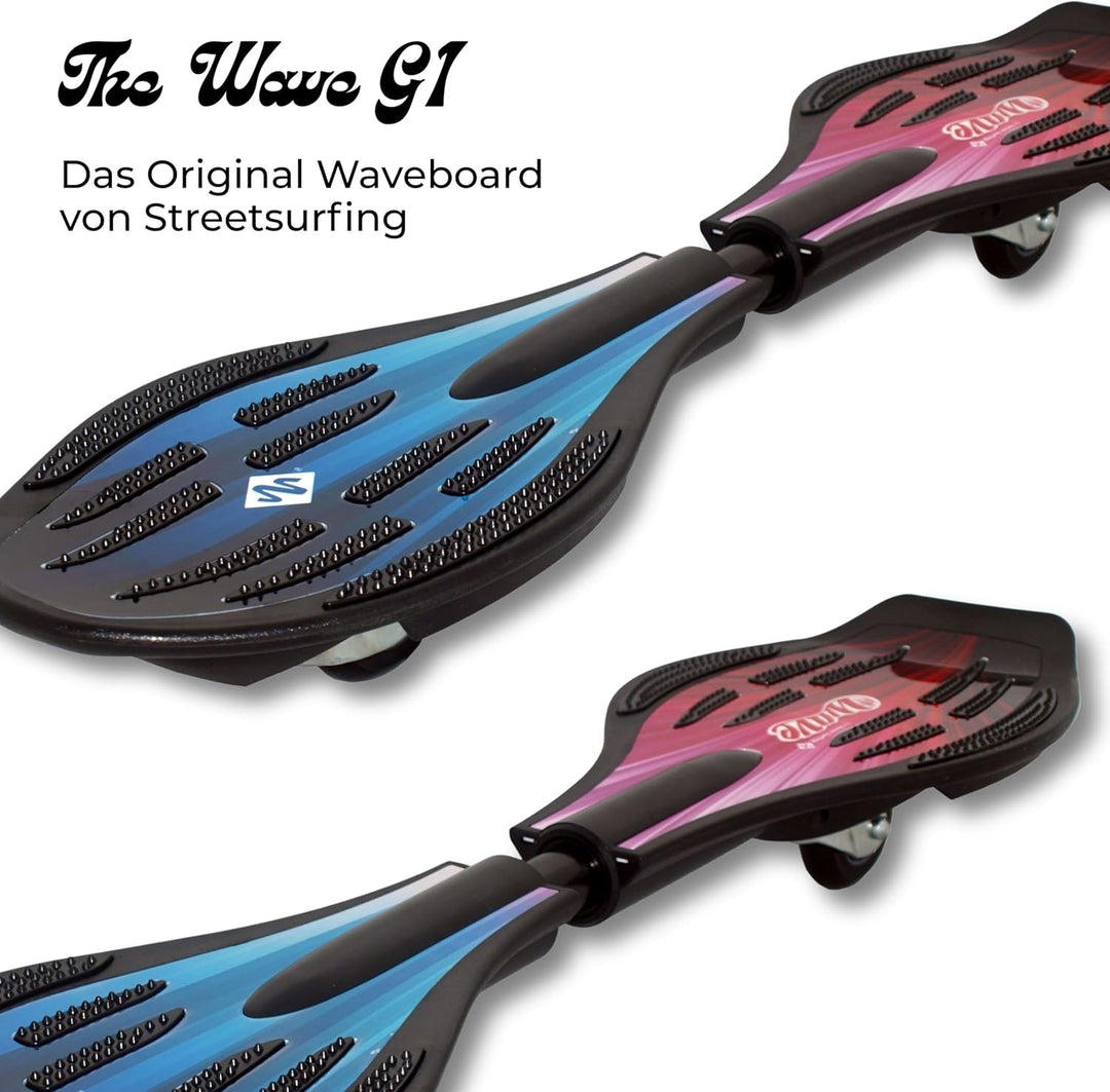 Streetsurfing Waveboard The Wave G1, Verschiedene Design wählbar, 360 Grad schwenkbare PU-Rollen, da