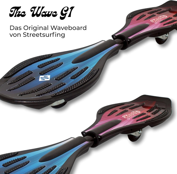 Streetsurfing Waveboard The Wave G1, Verschiedene Design wählbar, 360 Grad schwenkbare PU-Rollen, da