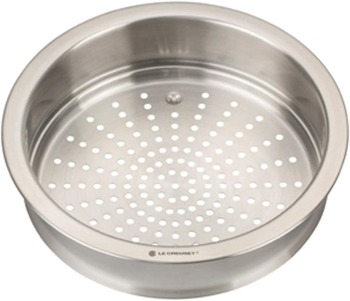 Le Creuset Dämpfeinsatz 3-ply Edelstahl, Ø 20 cm, Für Töpfe mit Ø 20 cm geeignet, Mit Griffen, Silbe