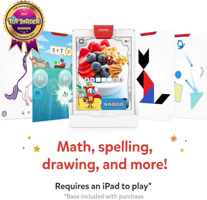 Osmo - Genius Starter Kit for iPad - 5 Educational Learning Games - Ages 6-10 - Math, Spelling, Crea