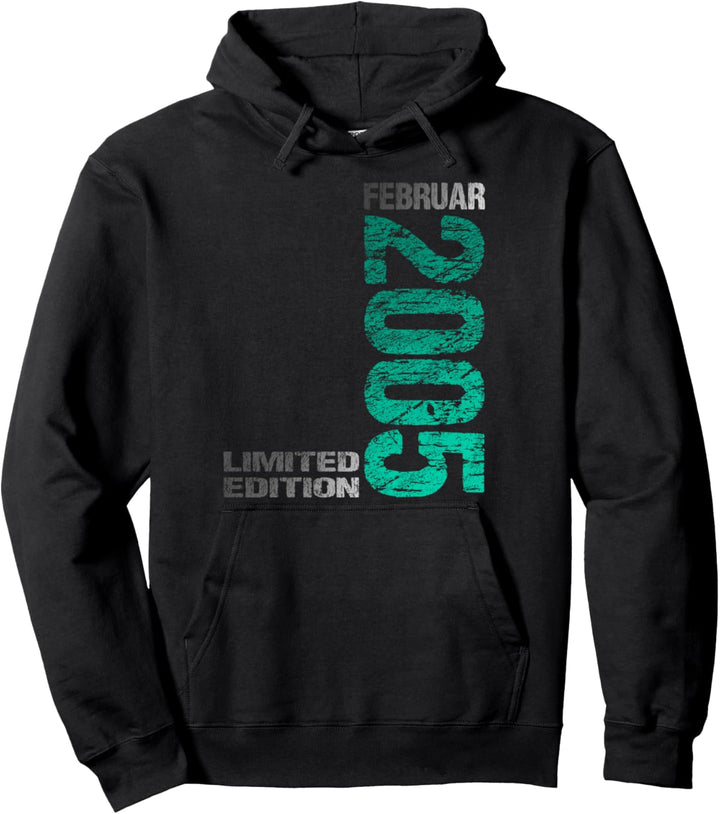 Februar 2005 Mann Frau 19. Geburtstag Limited Edition 19 Pullover Hoodie