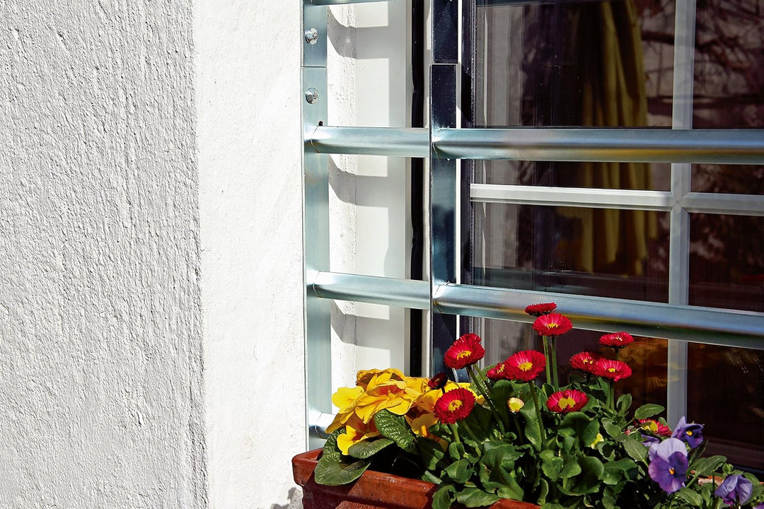 Alberts 563691 Fenstergitter Secorino Basic | Ausziehbar für Fenster aussen | Einbruchschutz Gitter