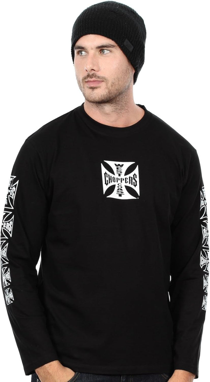 West Coast Choppers Cross Longsleeve schwarz, 3XL