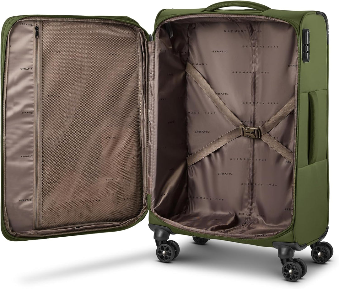 Stratic Check-in Koffer für Damen und Herren | mittelgrosser Trolley 42 x 26 x 65 cm aus hochwertige
