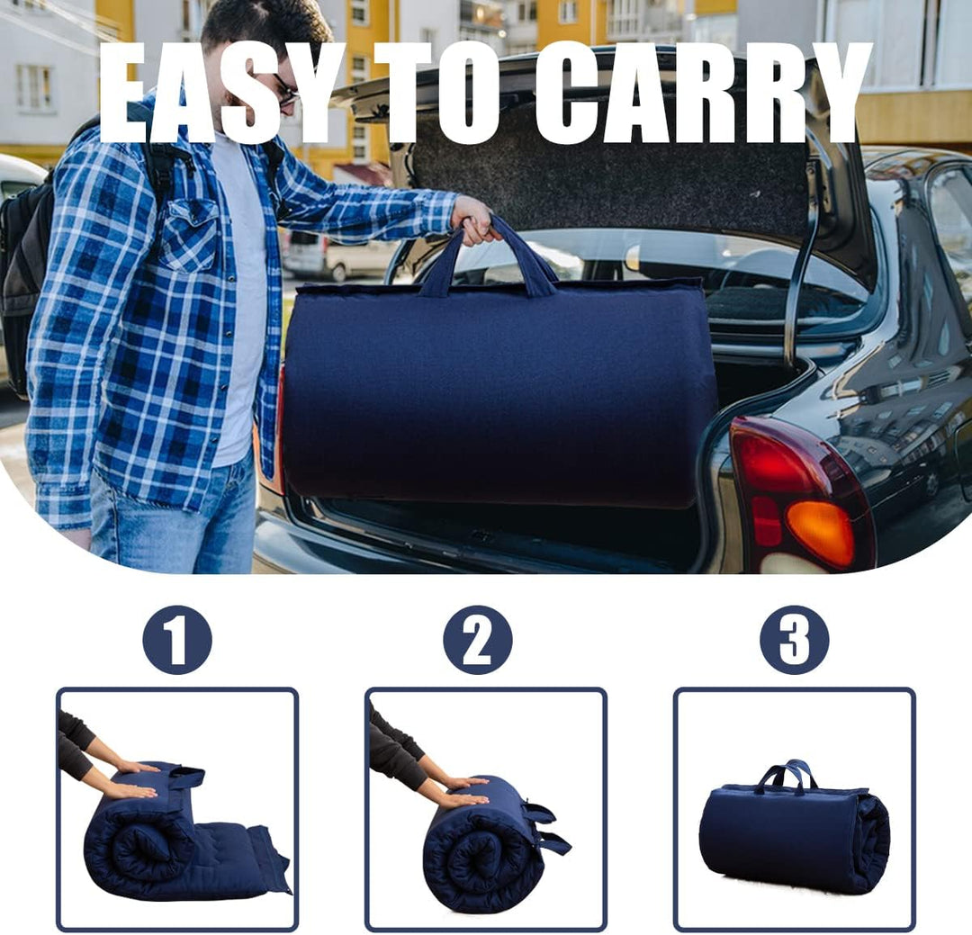 MAXYOYO Tragbarer Faltbarer Futon -Matratze, Hypoallergenischer Stoff Und Speicherschaummatratzenpad