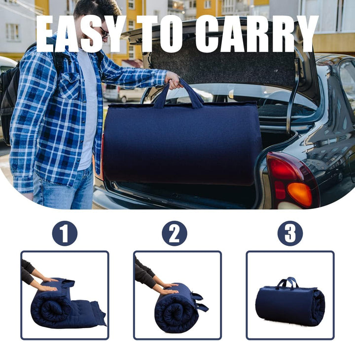 MAXYOYO Tragbarer Faltbarer Futon -Matratze, Hypoallergenischer Stoff Und Speicherschaummatratzenpad