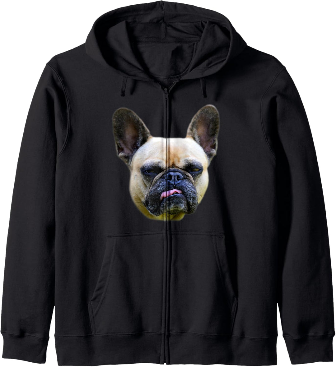 Gesicht der französischen Bulldogge Kapuzenjacke
