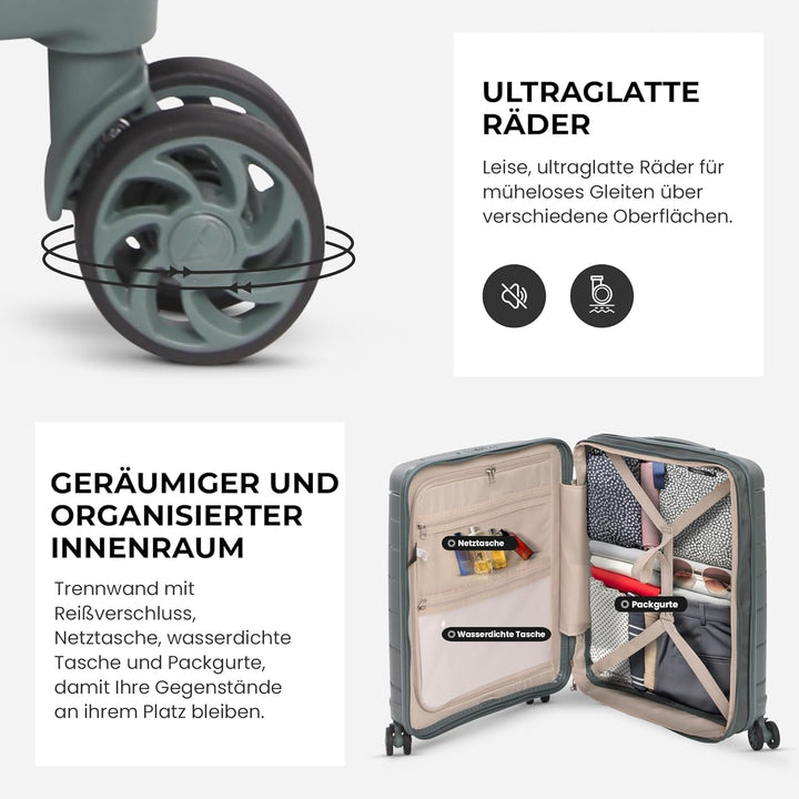 Aerolite Erweiterbar 55x40x20cm auf 55x40x23 cm Lufthansa Eurowings Condor Wizz Air Priorität und me