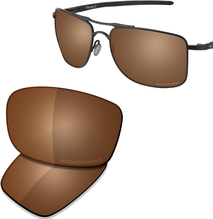 Saucer Premium Ersatzgläser und Gummi-Sets für Oakley Gauge 8 L OO4124-62 mm Sonnenbrille High Defin