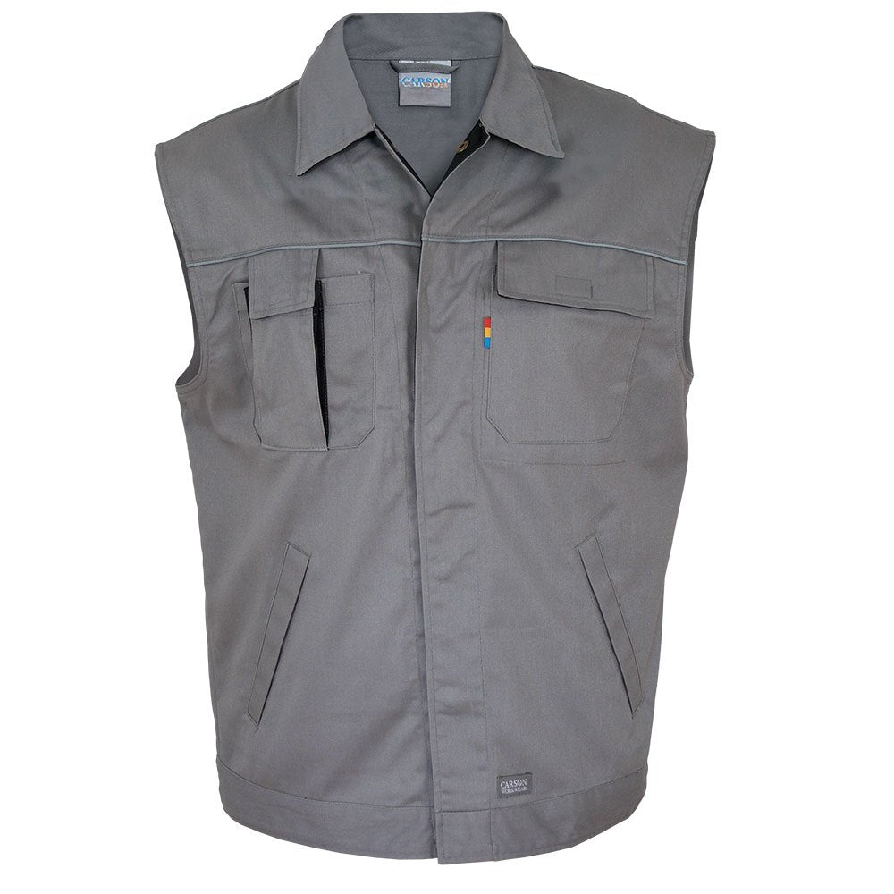 Carson Contrast Arbeitsweste, Grau / Schwarz, XL Grau / Schwarz XL, Grau / Schwarz XL