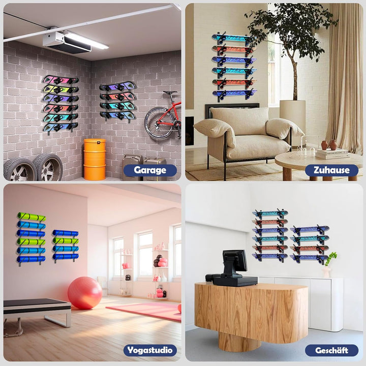 DEYOFA Skateboard Wandhalterung, Skateboard Halterung, Snowboard Wandhalterung, Snowboard Halterung