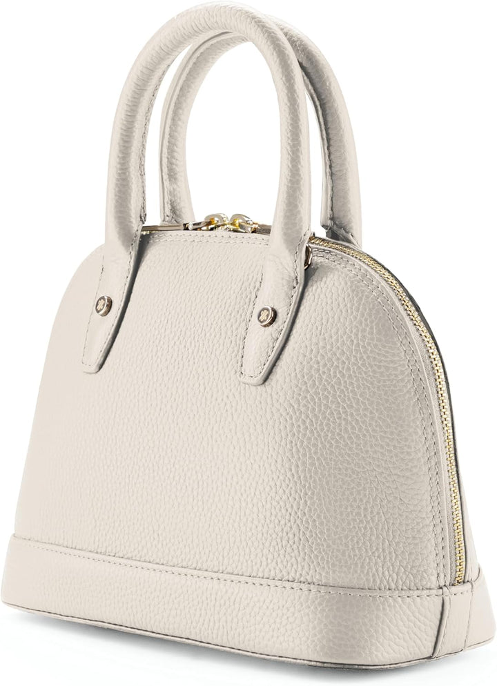 Lazarotti Bologna Leder Handtasche Damen | mit Henkel & abnehmbaren Tragegurt | mittelgrosse Henkelt