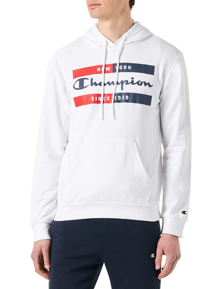 Champion Herren Legacy Graphic Shop Authentic Powerblend Terry Box Logo Kapuzenpullover S Weiss, S W