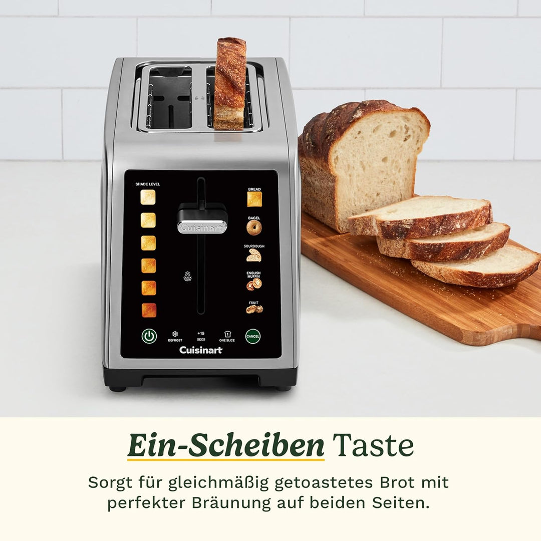 Cuisinart SimpliTouch XL Farb-Touchscreen 2-Scheiben-Toaster | Extra-grosse Schlitze | Farb-Touchscr
