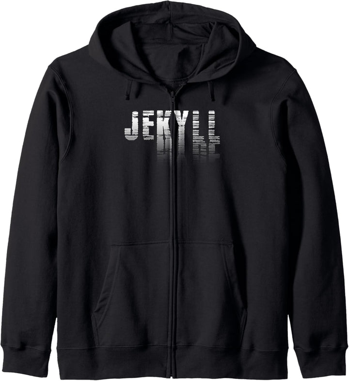 Dr. Jekyll Mr. Hyde Cooles Halloween-Shirt mit grafischem Textdesign Kapuzenjacke