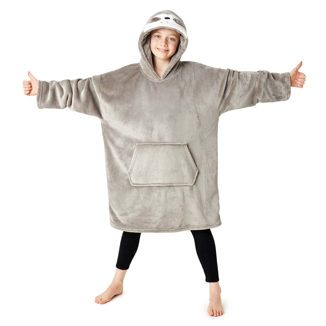 CityComfort Übergrosse Hoodie Decke Kinder Fleece Oversize Kapuzenpullover Mädchen Teenager mit Sher