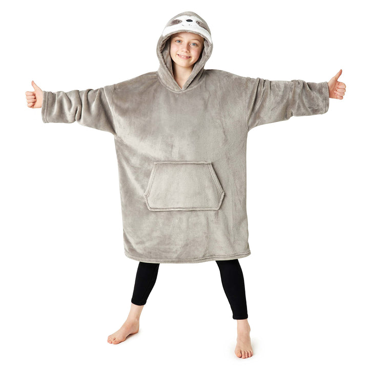 CityComfort Übergrosse Hoodie Decke Kinder Fleece Oversize Kapuzenpullover Mädchen Teenager mit Sher