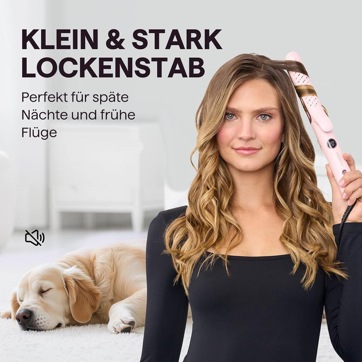 Wavytalk Lockenstab und Glätteisen 2-in-1, 360° Kaltluft für Grosse Locken | Digitaldisplay, 5 Tempe