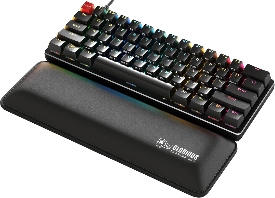 Glorious GWR-75 Compact Keyboard Wrist Rest - Black 25 mm stark Kompakt Schwarz, 25 mm stark Kompakt