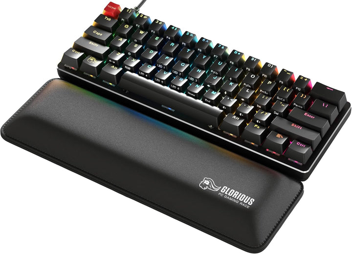 Glorious GWR-75 Compact Keyboard Wrist Rest - Black 25 mm stark Kompakt Schwarz, 25 mm stark Kompakt