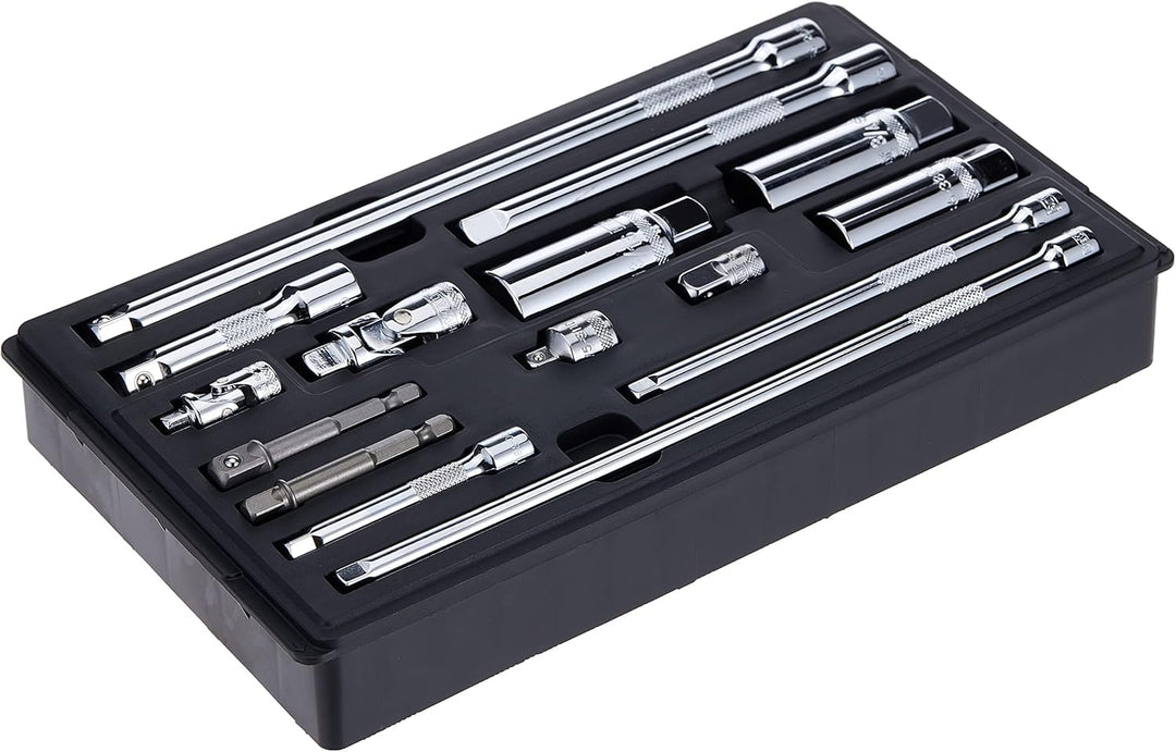 Stanley Tools DWMT73807 Robuster Steckschlüsselsatz, 15-teilig, 3/8 Zoll und 1/4 Zoll Antrieb