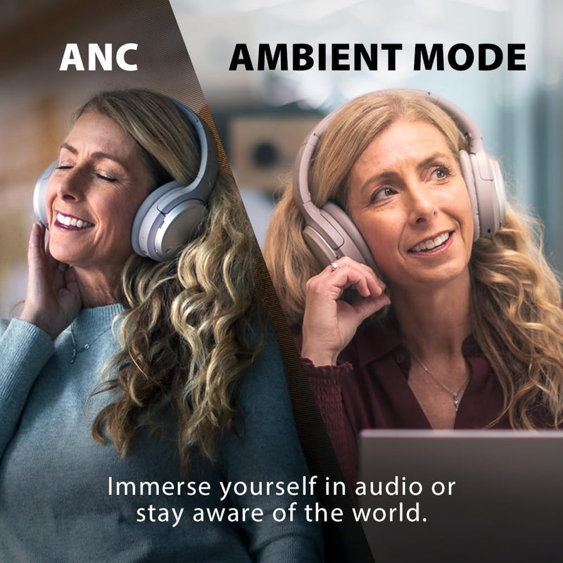 Avantree Eon Bluetooth-Kopfhörer mit aktiver Geräuschunterdrückung, Umgebungs- und EQ-Modi, 45 Stund