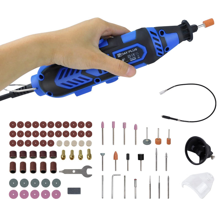Multifunktionswerkzeug, 135W Drehwerkzeug mit 80 Zubehörteilen, 1000 bis 32000 RPM Mini-Bohrer, 6 Dr