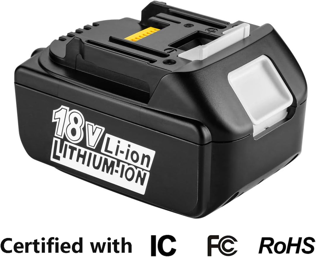 18V 5.0Ah Ersatzakku BL1850B für Makita 18 Volt LXT mit Leistungsanzeige Power Tool Akku BL1860B BL1
