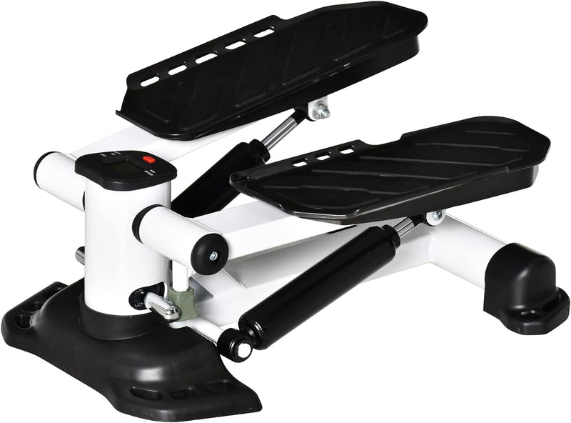 HOMCOM Mini Stepper Minifahrrad Fitness Heimtrainer LCD-Bildschirm mit Zwei grossen Pedalen Metall A