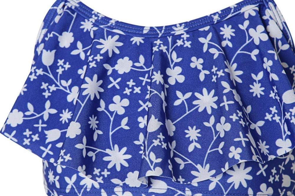 La-V Mädchen Bikini 116-122 Blau-geblümt, 116-122 Blau-geblümt