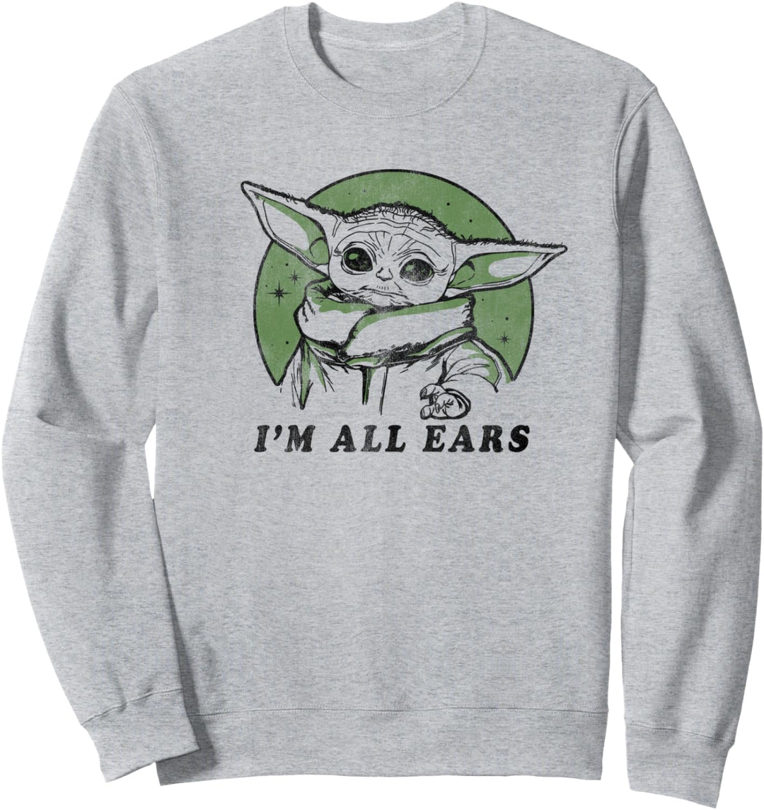 Star Wars Mandalorian The Child I'm All Ears Circle Sweatshirt