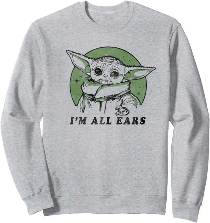 Star Wars Mandalorian The Child I'm All Ears Circle Sweatshirt