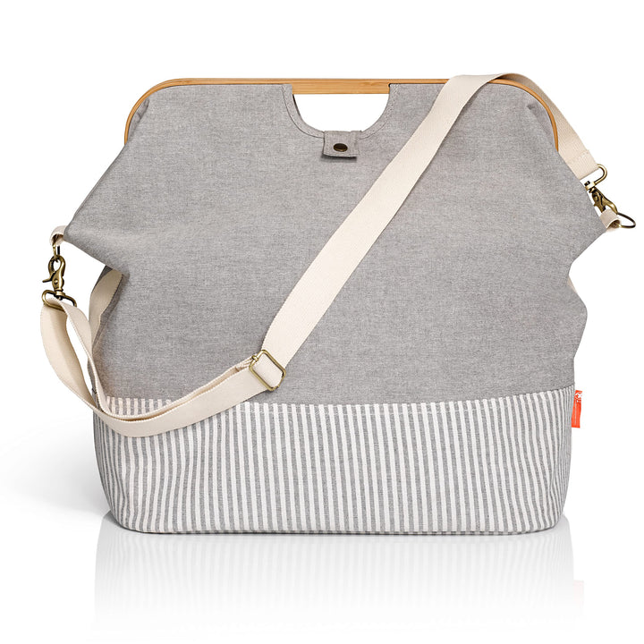Prym 612561 grau Store & Travel Bag Canvas & Bamboo M, 45 x 30 x 50 cm 45 x 30 x 50 cm Grau, 45 x 30