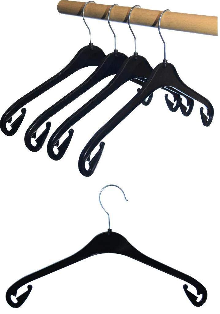 Kleiderbügel aus Kunststoff, 20 St. Kunststoffbügel 38 cm, schwarz