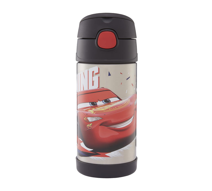 Thermos kids FUNTAINER STRAW BOTTLE DISNEY 0,35 l, Cars, Thermoflasche Kinder aus Edelstahl mit Trin