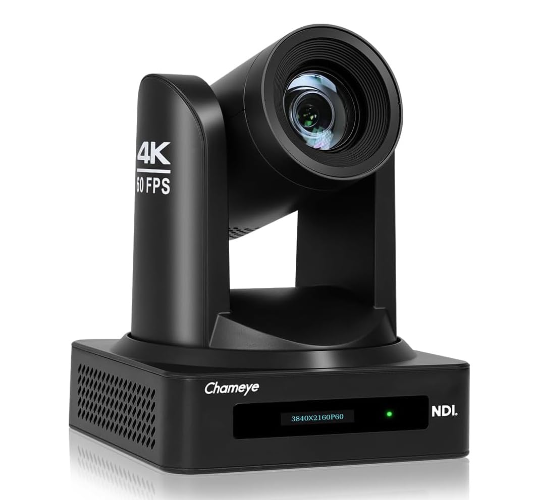 Chameye 4K 60fps NDI HX3 PTZ-Kamera, KI Auto-Tracking, 20-Fach optischer Zoom, HDMI/USB/3G-SDI/LAN/P
