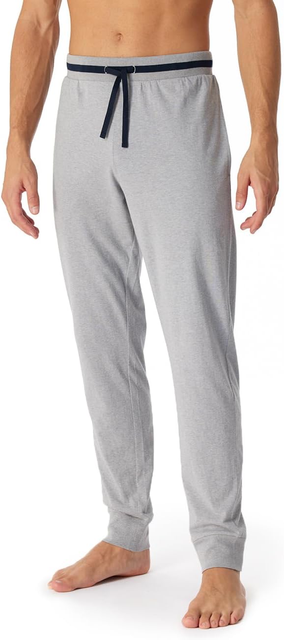 Schiesser Herren Lange Schlafhose mit Bündchen-Mix + Relax Schlafanzughose 58 Grau-mel._180294, 58 G