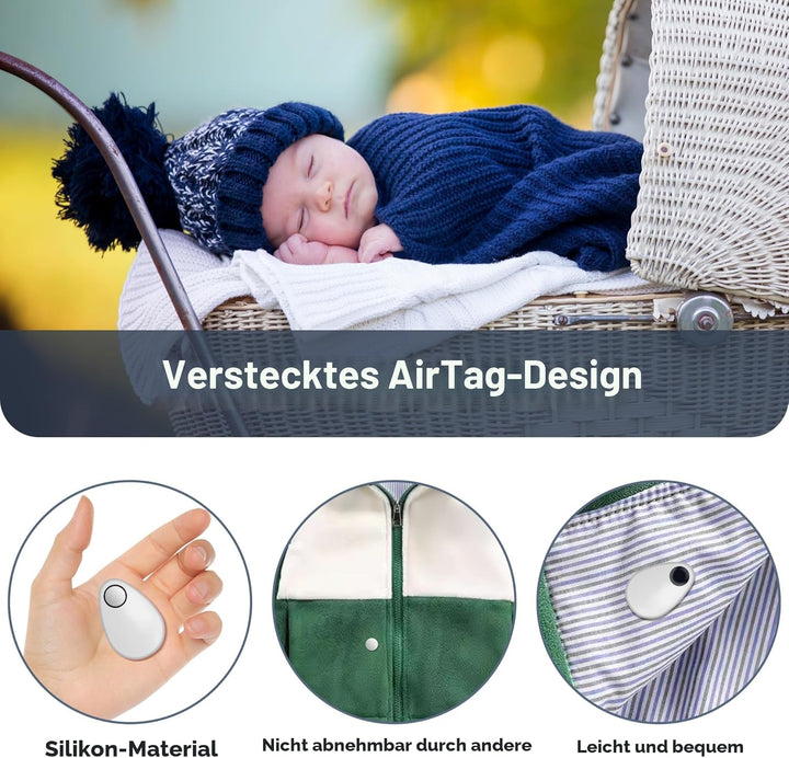 Airtag-Halterung für Kinder,4 Stück, versteckte GPS-Tracker-Hülle, Anti-Entfernung, Airtag-Silikonhü