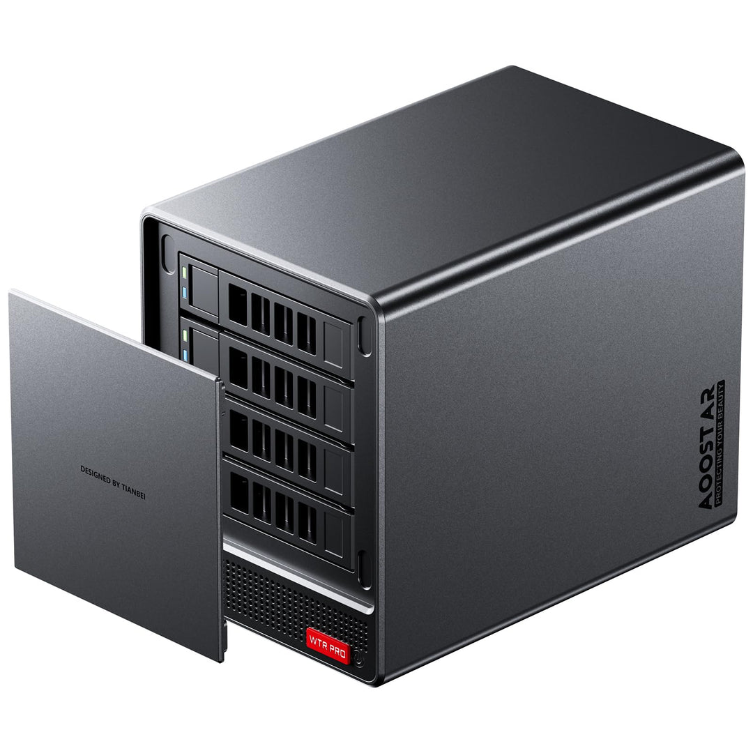 AOOSTAR Ryzen 7 5825U 4Bay NAS Mini PC, Kein RAM Keine SSD, NAS Desktop Computer 2*M.2 NVMe-Steckplä