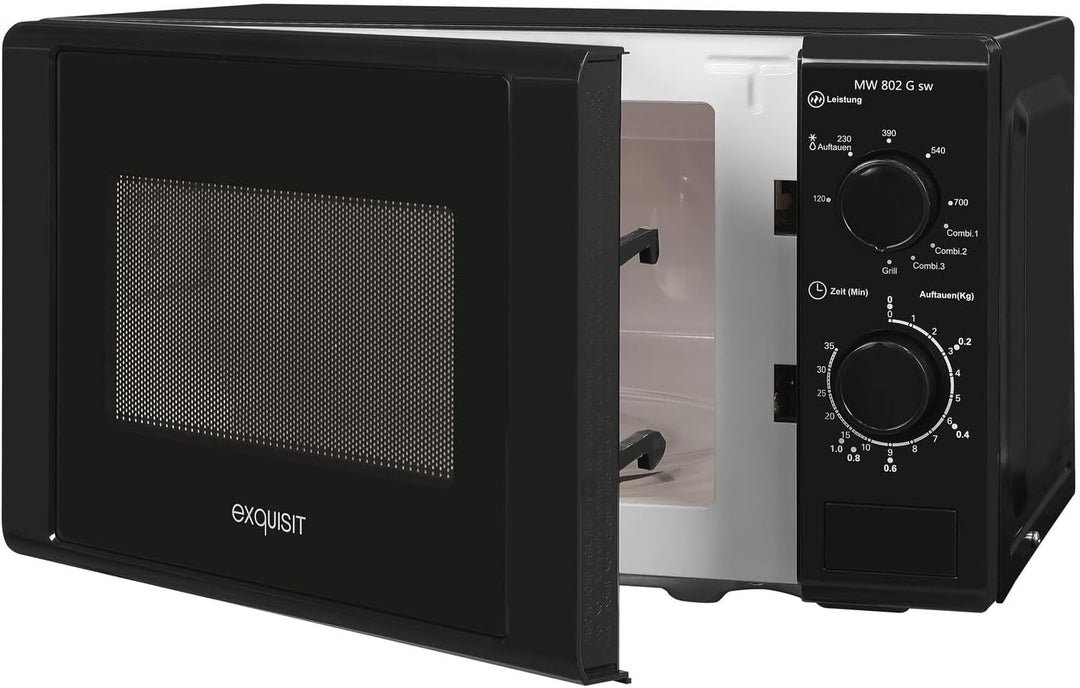 Exquisit MW900-030G Mikrowelle 20L 1000W Grill schwarz